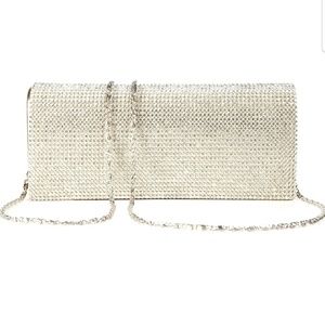 Diamante rhinestone rectangular clutch